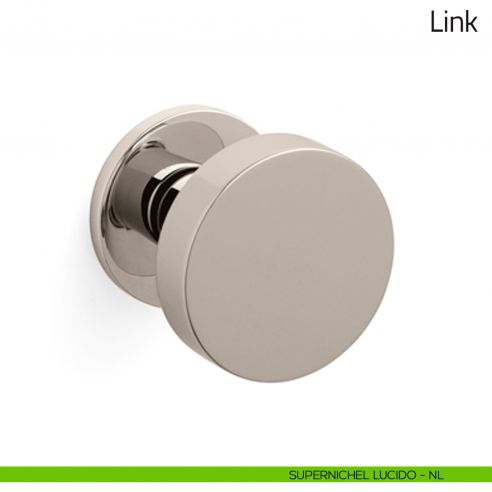 Pomello per porta Link fisso Olivari bassa supernichel lucido