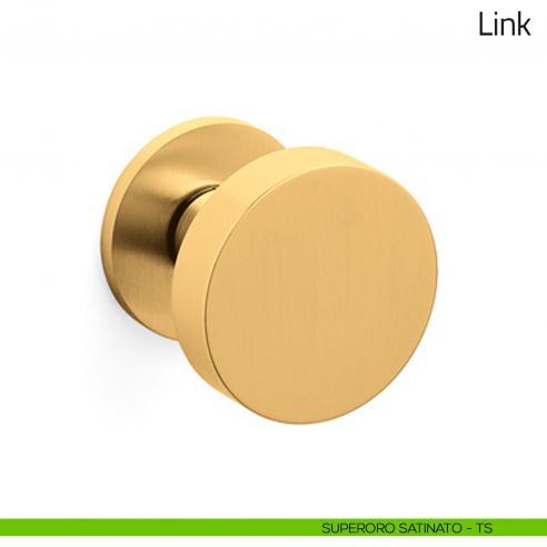 Pomello per porta Link fisso Olivari bassa superoro satinato