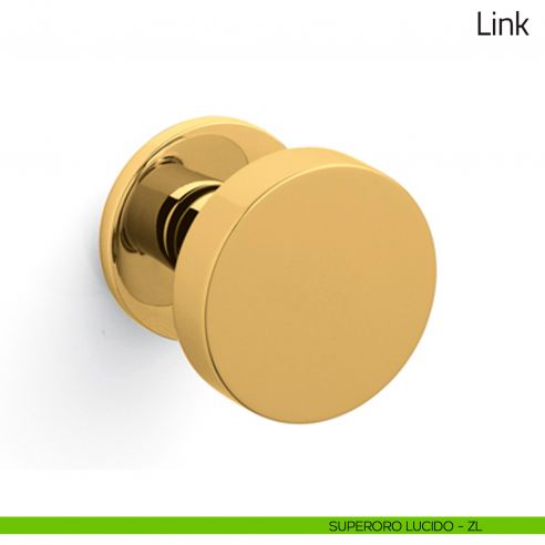 Pomello per porta Link fisso Olivari bassa superoro lucido