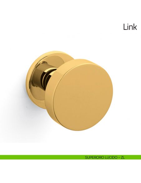 Pomello per porta Link fisso Olivari bassa superoro lucido