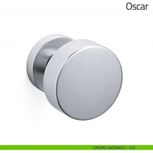 Pomello per porta Oscar fisso Olivari cromo satinato