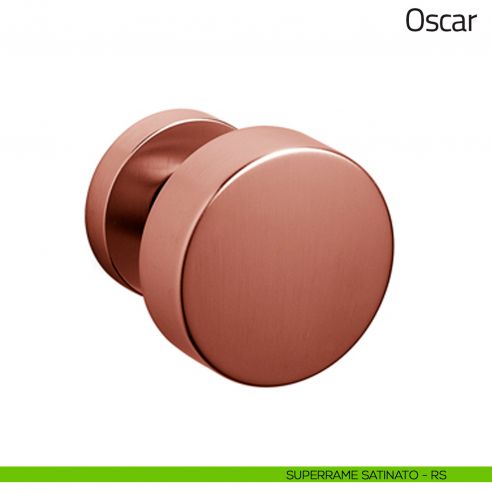 Pomello per porta Oscar fisso Olivari superrame satinato
