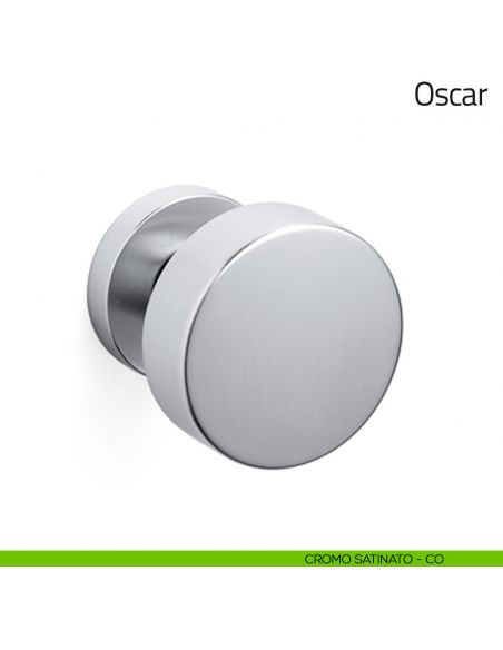 Pomello per porta in vetro Oscar Olivari cromo satinato