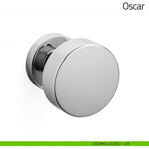 Pomello per porta in vetro Oscar Olivari cromo lucido