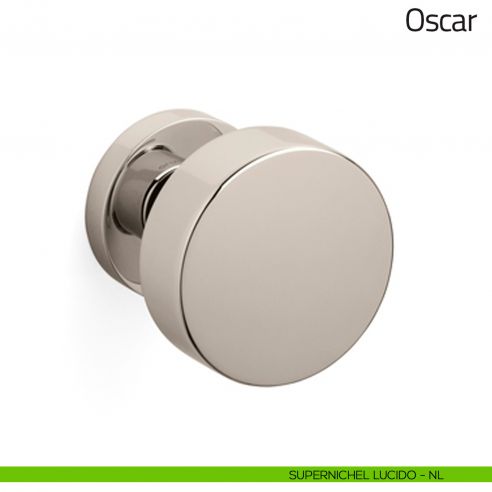 Pomello per porta in vetro Oscar Olivari supernichel lucido