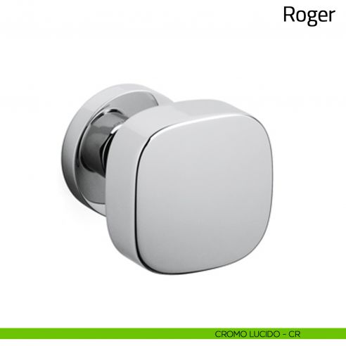 Pomello per porta Roger girevole Olivari cromo lucido