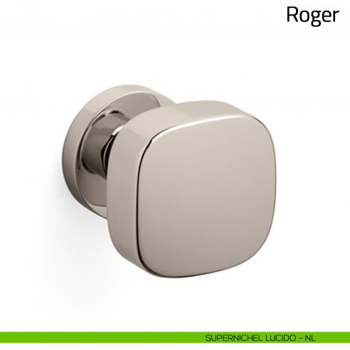 Pomello per porta Roger girevole Olivari supernichel lucido