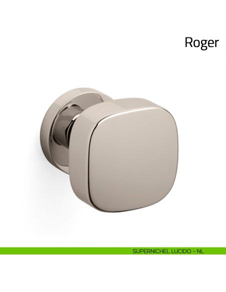 Pomello per porta Roger girevole Olivari supernichel lucido