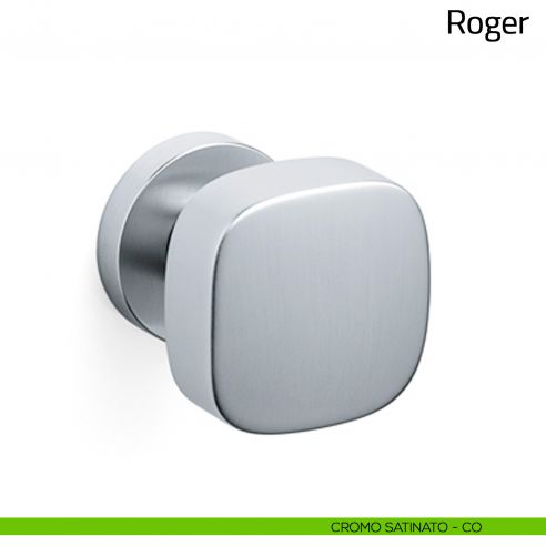 Pomello per porta Roger fisso Olivari cromo satinato