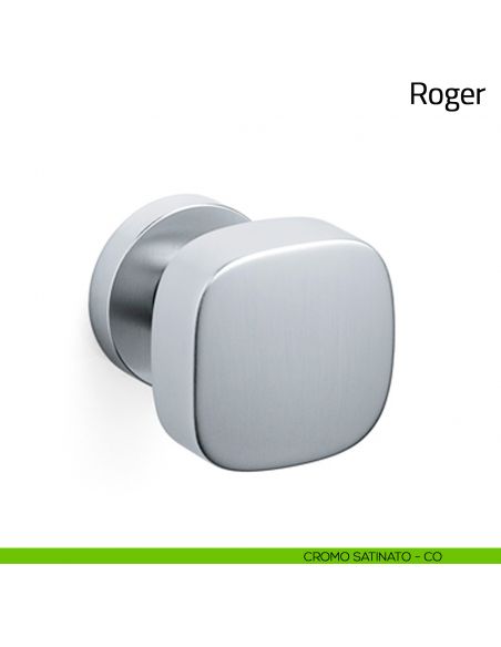 Pomello per porta Roger fisso Olivari cromo satinato