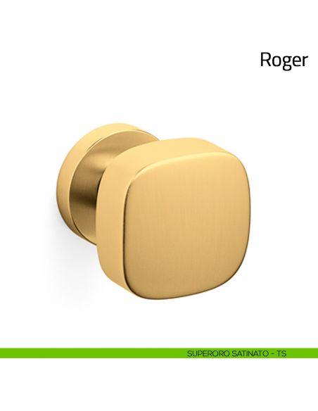 Pomello per porta Roger fisso Olivari superoro satinato