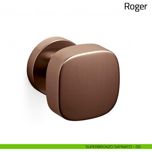 Pomello per porta in vetro Roger Olivari superbronzo satinato