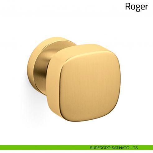 Pomello per porta in vetro Roger Olivari superoro satinato