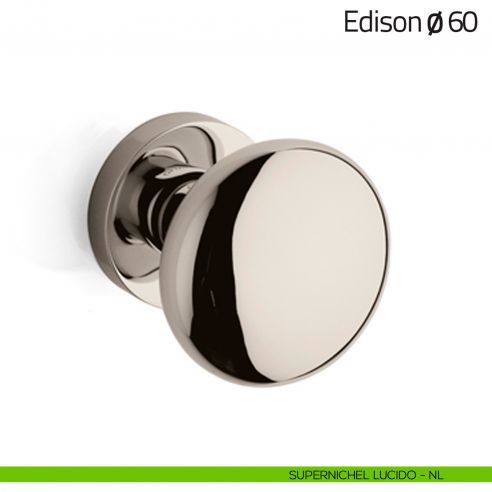 Pomello per porta Edison ø60 girevole Olivari supernichel lucido