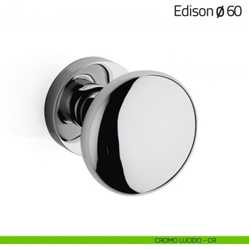 Pomello per porta in vetro Link ø60 Olivari cromo lucido