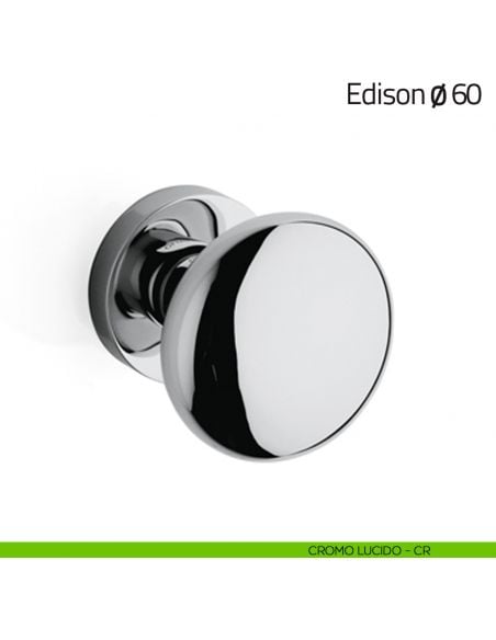 Pomello per porta in vetro Link ø60 Olivari cromo lucido