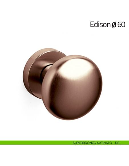 Pomello per porta in vetro Link ø60 Olivari superbronzo satinato