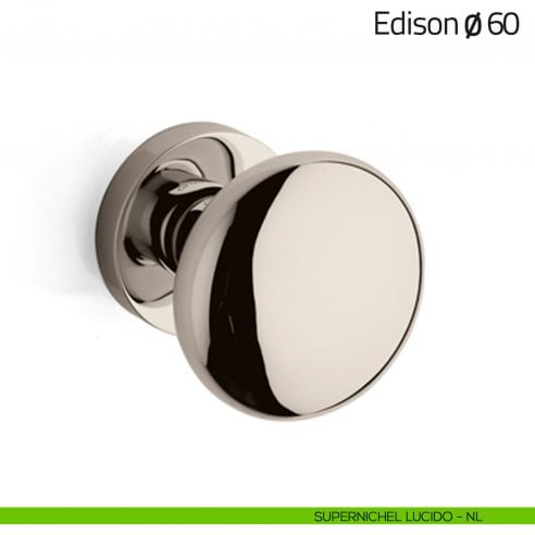 Pomello per porta in vetro Link ø60 Olivari supernichel lucido