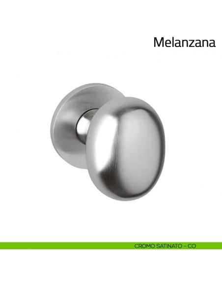Pomello per porta Melanzana girevole Olivari bassa cromo satinato