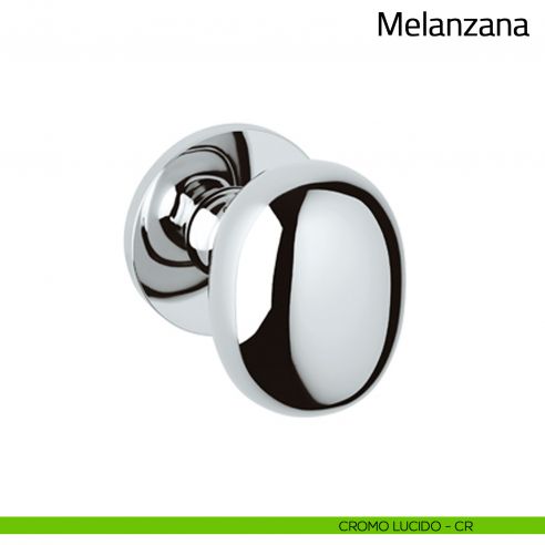 Pomello per porta Melanzana girevole Olivari bassa cromo lucido