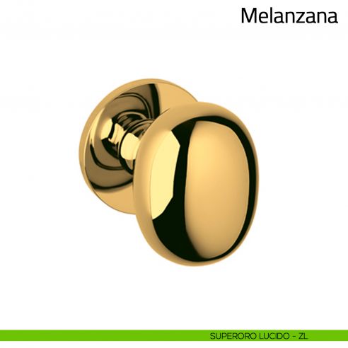 Pomello per porta Melanzana girevole Olivari bassa superoro lucido