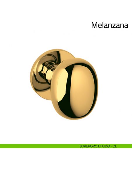 Pomello per porta Melanzana girevole Olivari bassa superoro lucido