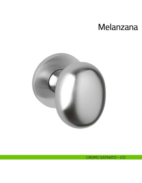 Pomello per porta Melanzana fisso Olivari bassa cromo satinato