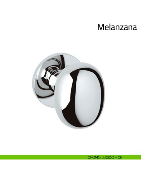 Pomello per porta Melanzana fisso Olivari bassa cromo lucido