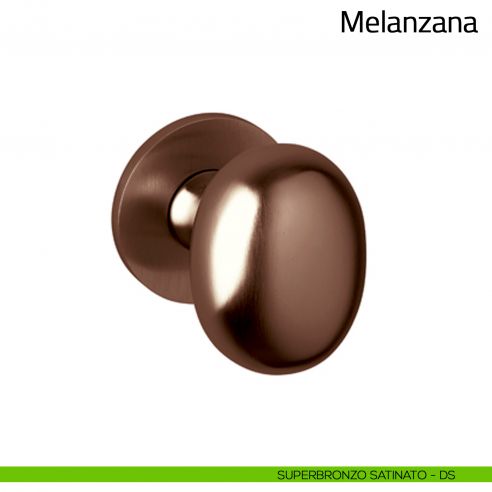 Pomello per porta Melanzana fisso Olivari bassa superbronzo satinato