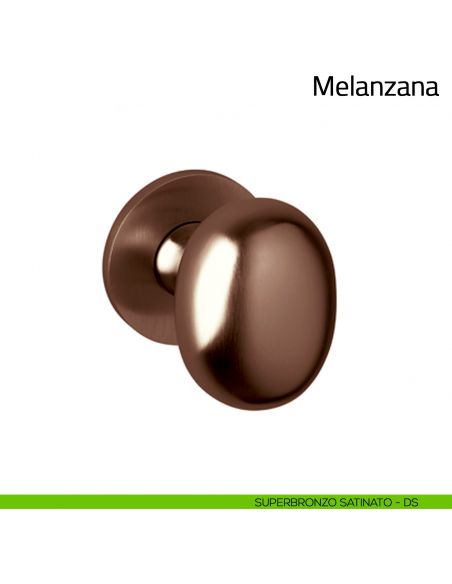 Pomello per porta Melanzana fisso Olivari bassa superbronzo satinato