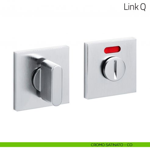 Nottolino per porta Link Q Olivari basso libero/occupato cromo satinato