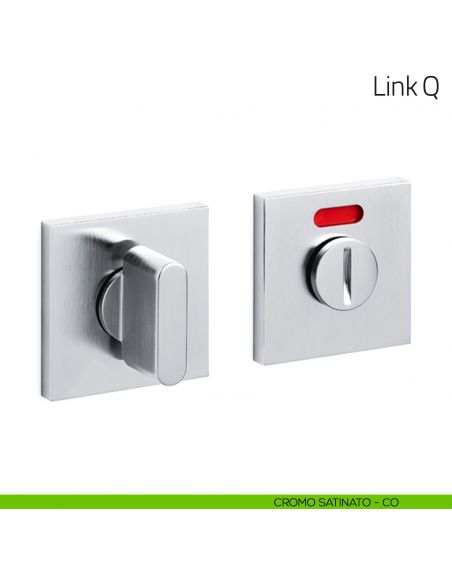 Nottolino per porta Link Q Olivari basso libero/occupato cromo satinato