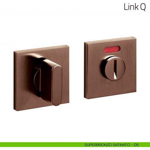 Nottolino per porta Link Q Olivari basso libero/occupato superbronzo satinato