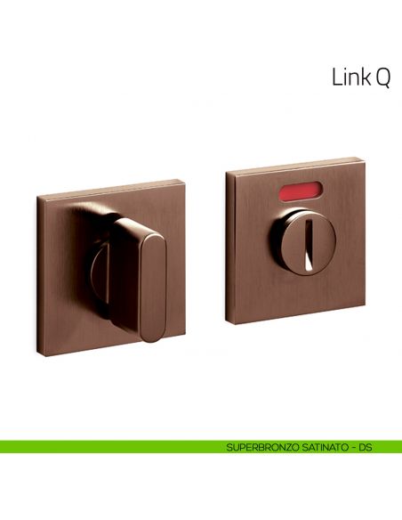 Nottolino per porta Link Q Olivari basso libero/occupato superbronzo satinato