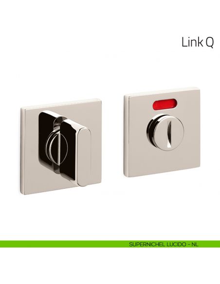 Nottolino per porta Link Q Olivari basso libero/occupato supernichel lucido