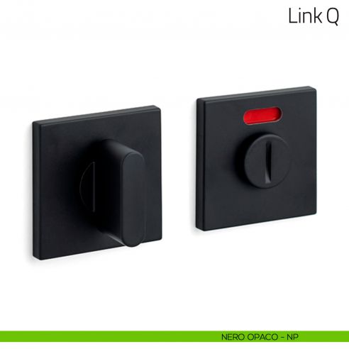 Nottolino per porta Link Q Olivari basso libero/occupato nero opaco