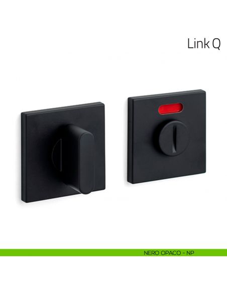 Nottolino per porta Link Q Olivari basso libero/occupato nero opaco