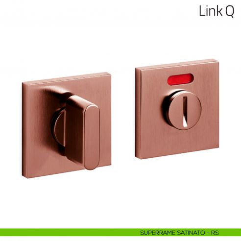 Nottolino per porta Link Q Olivari basso libero/occupato superrame satinato