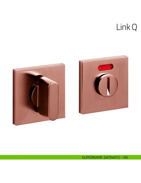 Nottolino per porta Link Q Olivari basso libero/occupato superrame satinato