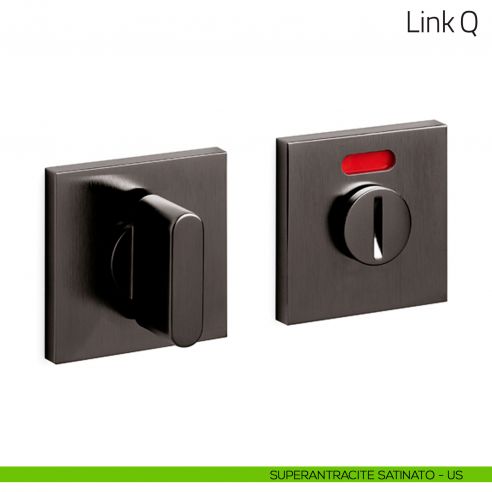 Nottolino per porta Link Q Olivari basso libero/occupato superantracite satinato