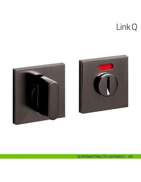 Nottolino per porta Link Q Olivari basso libero/occupato superantracite satinato