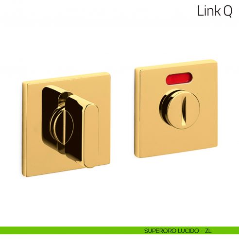 Nottolino per porta Link Q Olivari basso libero/occupato superoro lucido