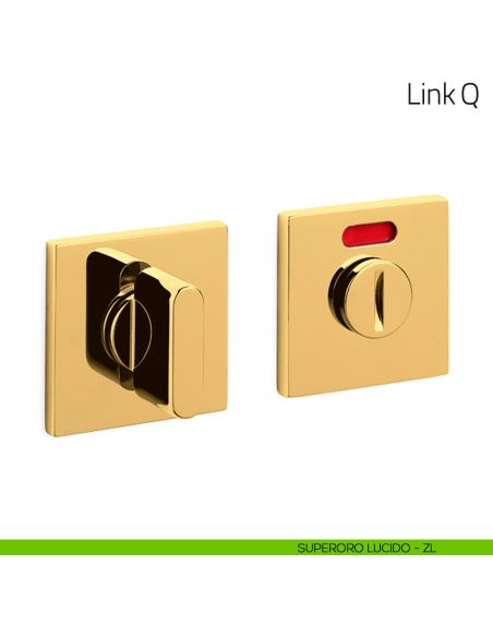 Nottolino per porta Link Q Olivari basso libero/occupato superoro lucido