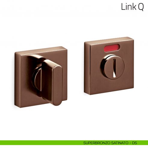 Nottolino per porta Link Q Olivari libero/occupato superbronzo satinato