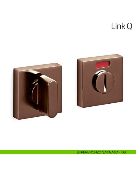 Nottolino per porta Link Q Olivari libero/occupato superbronzo satinato