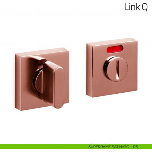 Nottolino per porta Link Q Olivari libero/occupato superrame satinato