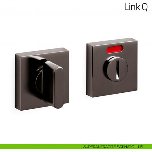 Nottolino per porta Link Q Olivari libero/occupato superantracite satinato