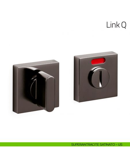 Nottolino per porta Link Q Olivari libero/occupato superantracite satinato