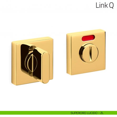Nottolino per porta Link Q Olivari libero/occupato superoro lucido