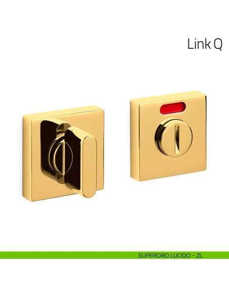Nottolino per porta Link Q Olivari libero/occupato superoro lucido